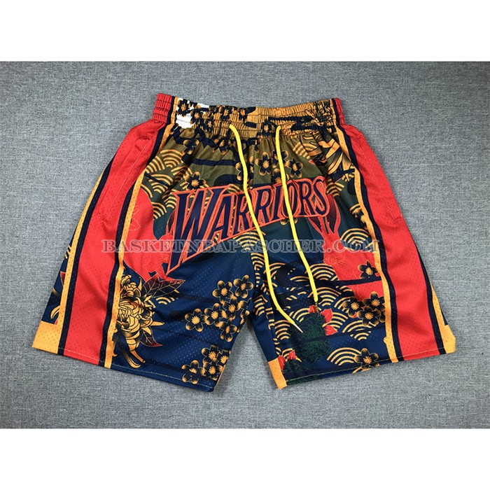 Short Golden State Warriors Lunar New Year Mitchell & Ness Just Don Orange